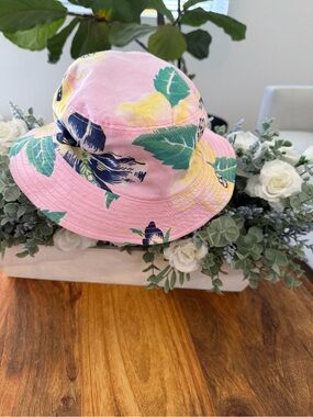 Polo Ralph Lauren Floral Bucket Hat Pink Tropical One Size